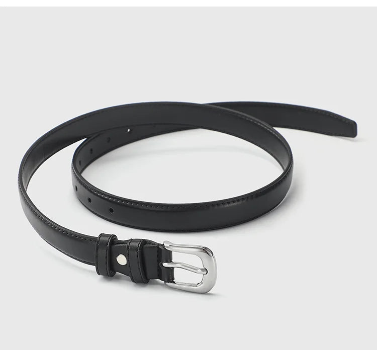 1pcs Women's Thin Waist Belt All-Match Style Fashionable And Simple Women's Belt With Jeans