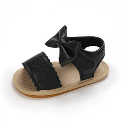 0-18M Baby Cute Preschool Summer Sandals Black Princess Casual Soft Rubber