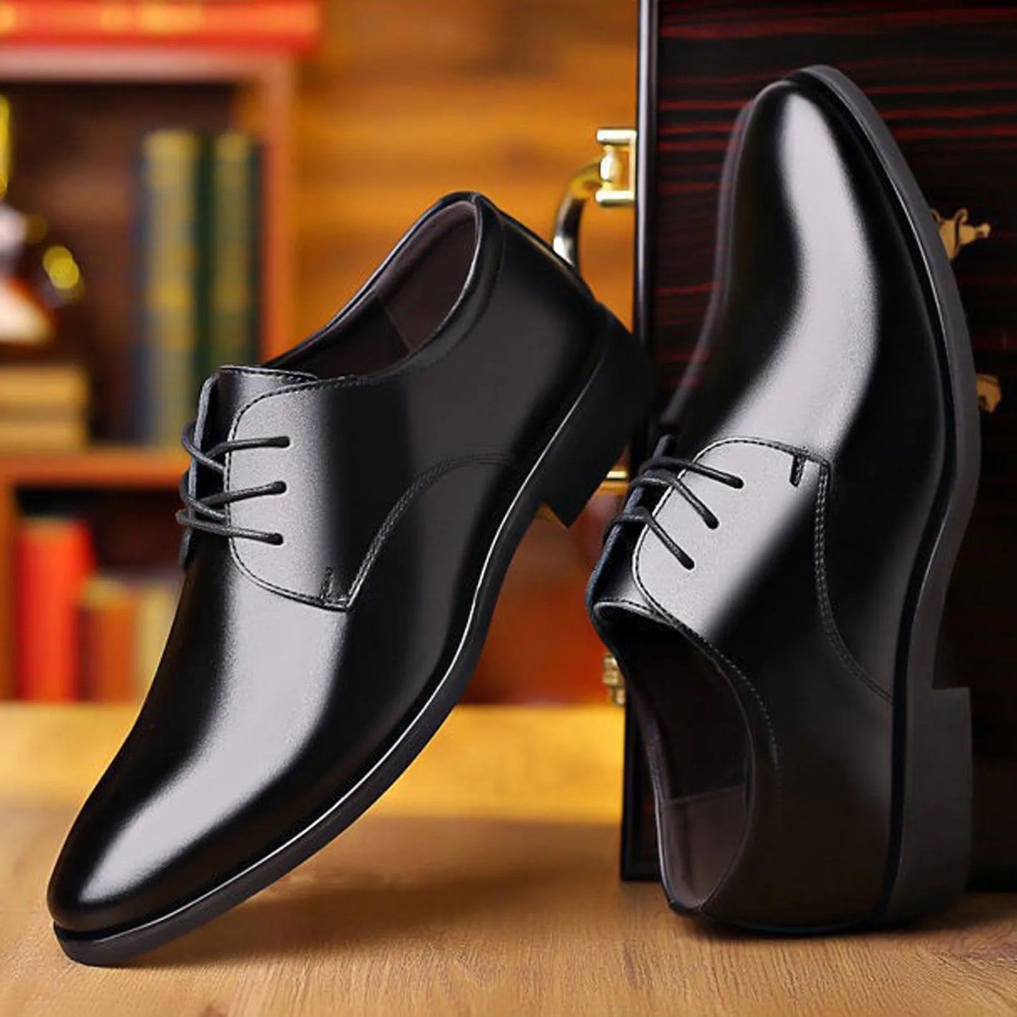Men Shoes New Fashion Black Formal Party Slip-On Dress Leather Shoes Mens fashion Designer Business Casual Loafers