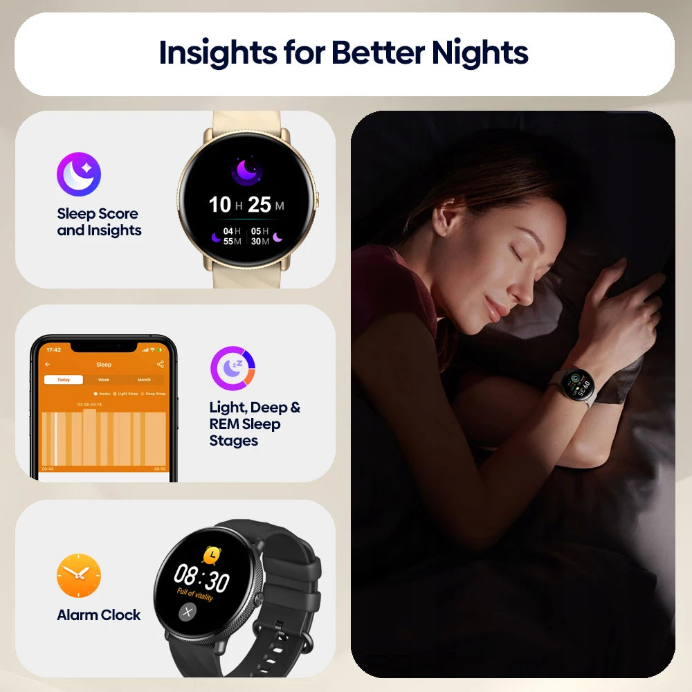 Zeblaze GTR 3 Pro AMOLED Display Make/Answer Phone Calls Smart Watch 316L Stainless Steel  Fitness Smartwatch For Men Women