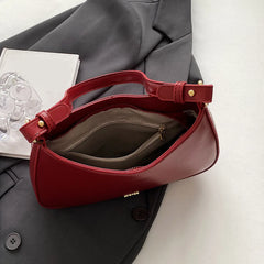 Wine Red Shoulder Bags for Women's Texture Leather Crossbody Bag