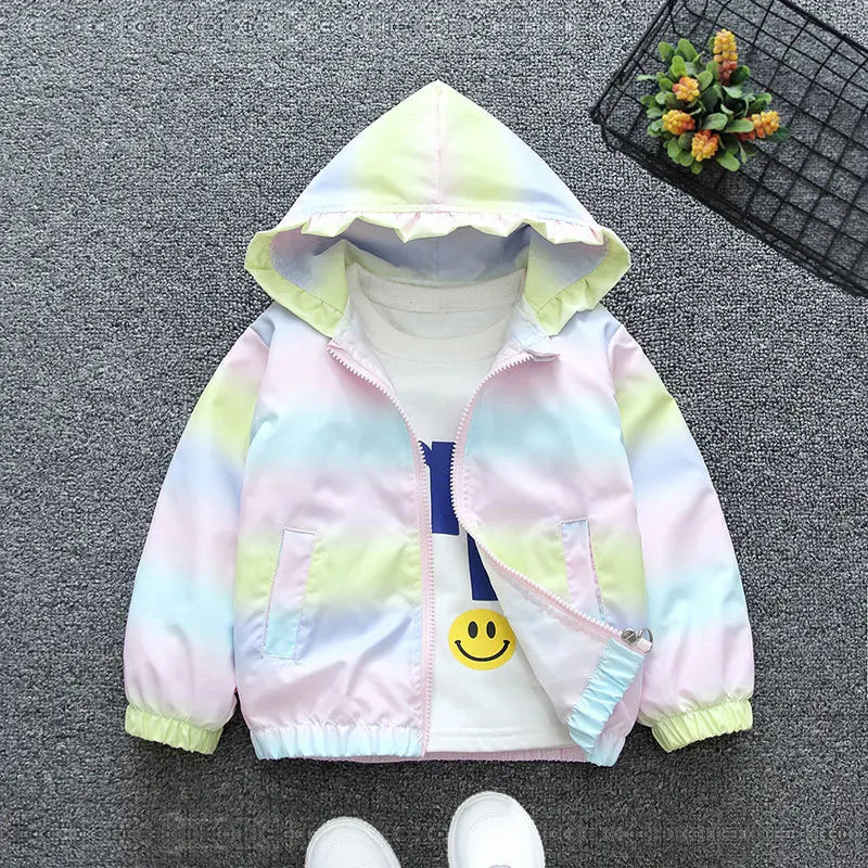 Baby Kids Hoodie Spring Autumn Jacket Cute Wings Long Sleeve Sport Outwear For Girls Children Clothing 2 4 5 6 Years Old