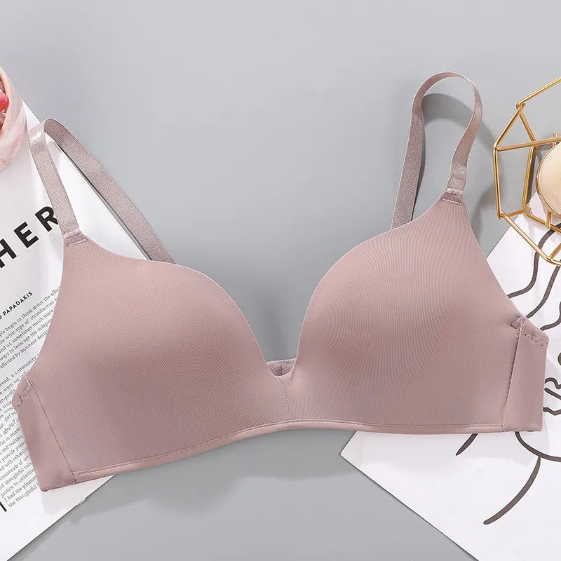 Women Seamless Bra No Wire Push Up Underwear Girls Students Breathable
