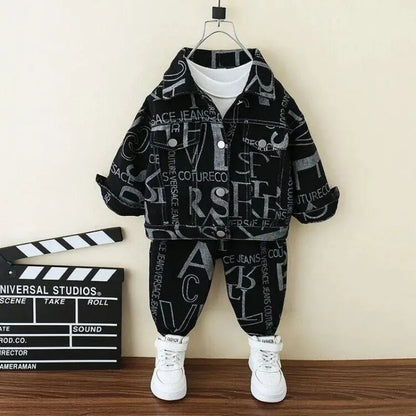 New Spring Autumn Baby Clothes Suit Boys Outfit Sets Korean Baby Boys Coat + Pants Sets Children's Set 2 To 7 years Kids Outfits