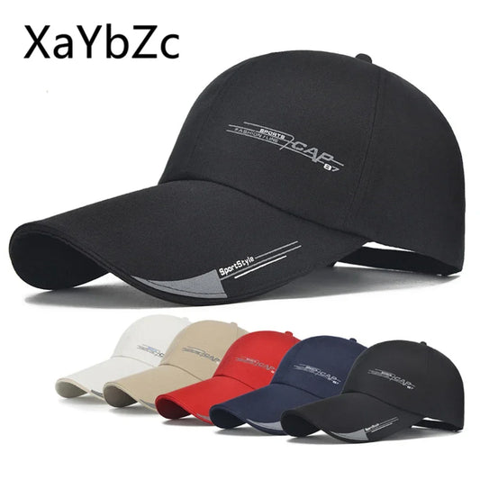 2025 Sports Cap Mens  For Fish Outdoor Fashion Line Baseball  Long Visor Brim Shade Snapback Sun Hat Bone Gorras