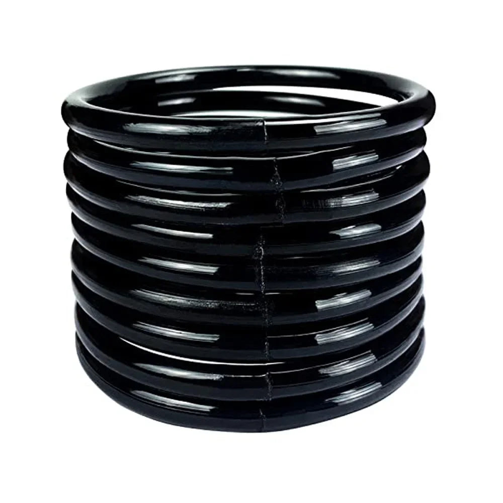 9Pcs/set Buddhist Jonc Bracelet Jewelry Lightweight Bowknot Glitter Jelly Silicone Bangle Bracelet for Women Buddha Girls