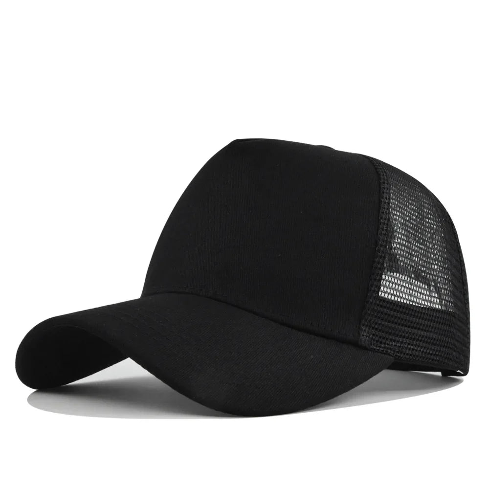 Fashion SunHat Outdoors Trucker Hat Cotton Mesh BreathableBaseball Cap Women Men Summer Sunshade MeshCap Truck Hat Cap Wholesale