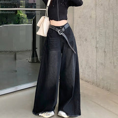 Hot Girl Baggy Jeans Femenina Y2k Street vintage Washed Denim Pants For Women