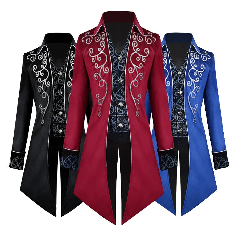 Tuxedo for Mens: Tuxedo Steampunk Vintage Victorian Long Sleeve Windbreaker