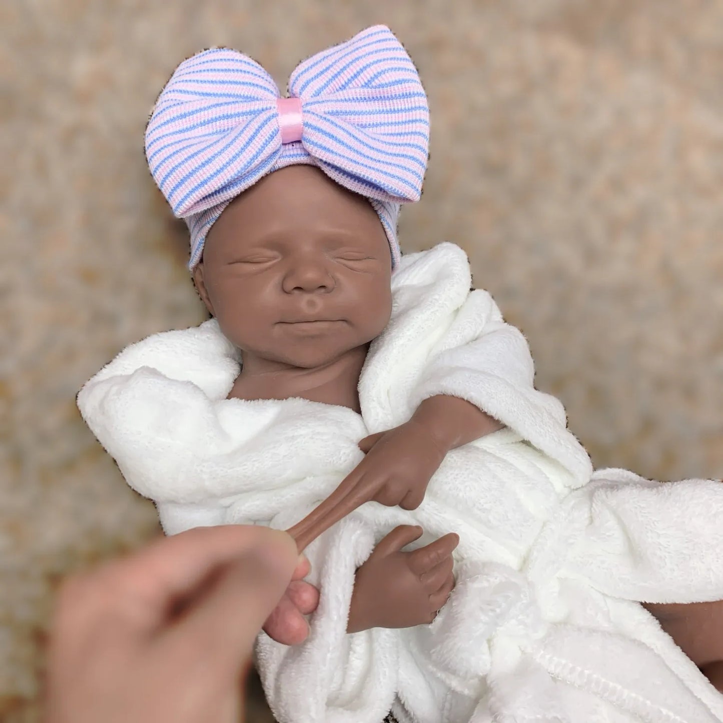 AnjoDoll 45CM Open Mouth Pascale Girl Soft Silicone Reborn Dolls Toys Waterproof Doll For Gifts Cute Reborn Dolls
