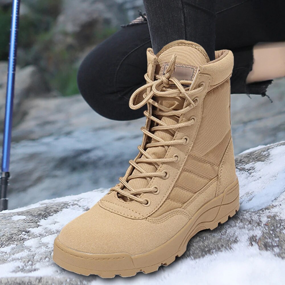 Army Combat Boots Winter Tactical Military Boots High-top Outdoor Hiking Boots for Men