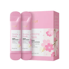 20pcs Sakura Moisturizing Sleeping Mask Anti Wrinkle Nourishing Skin Care Whitening Oil-Control Anti-Aging Portable Facial Mask