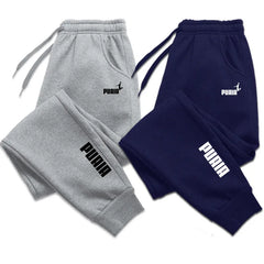 Men Autumn and Winter Pants Sport Running Warm Fleece Long Sweatpants Harajuku