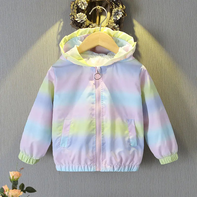 Baby Kids Hoodie Spring Autumn Jacket Cute Wings Long Sleeve Sport Outwear For Girls Children Clothing 2 4 5 6 Years Old