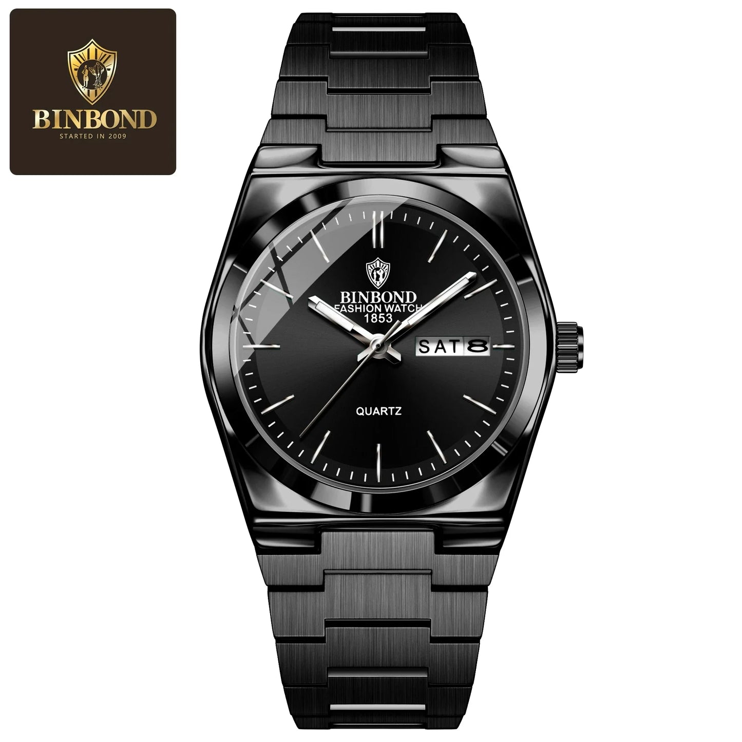 BINBOND 103 Business Women's Quartz Watch Waterproof Double Calendar Night Light Non Mechanical Ultra Thin Women's Quartz Watch