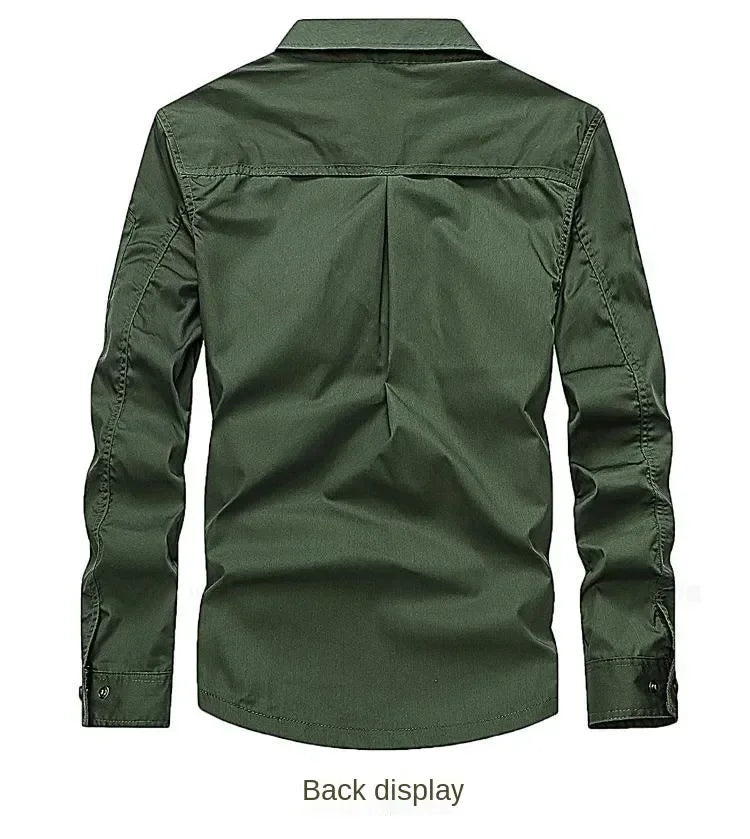 Summer Tactical Sets Mens Outdoor Breathable Multiple Pockets Combat Training  Long Sleeve Shirts Cargo Pants Suits Male