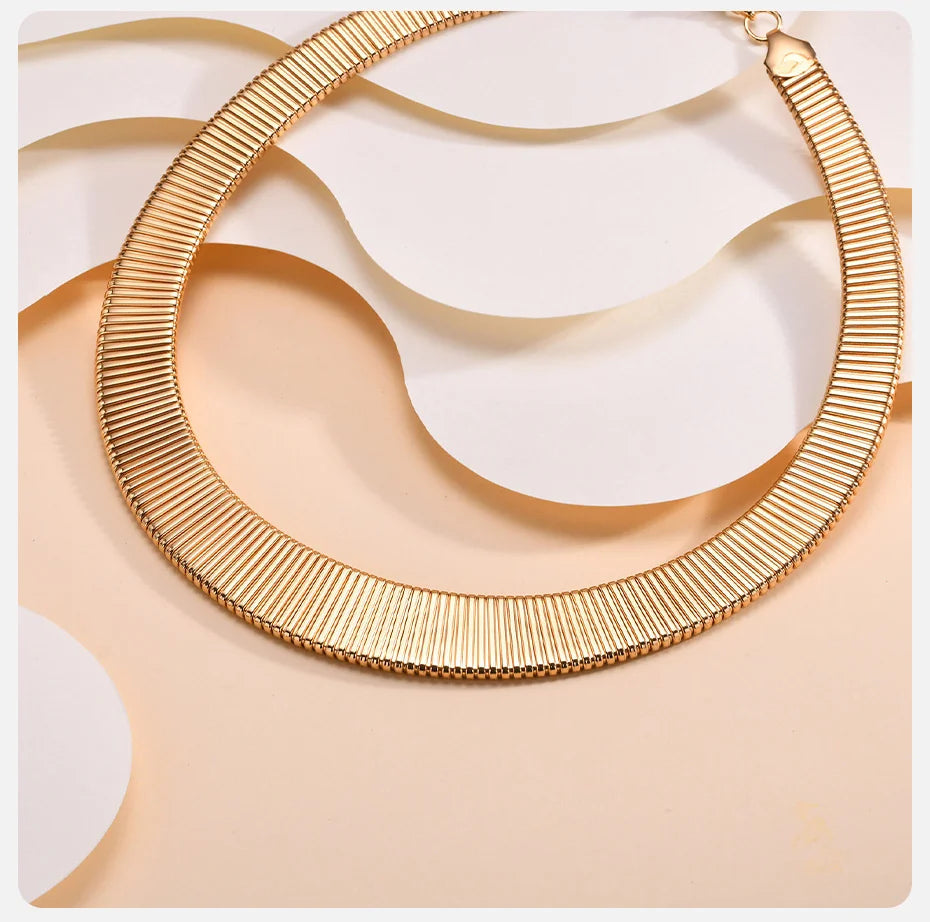 Exaggerated Flat Snake Torques Chokers for Women, Hyperbole Egyptian Necklaces