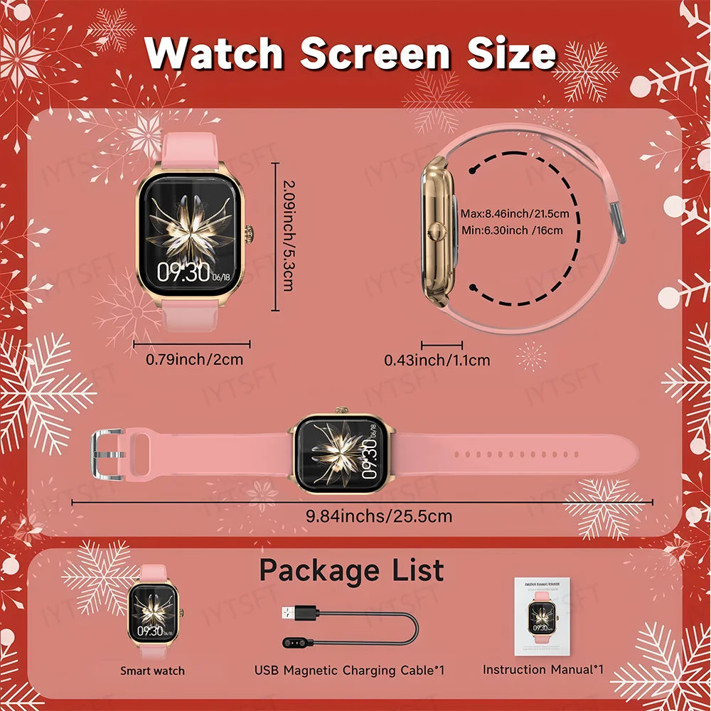 LAXASFIT 2025 New Smart Watch Bluetooth Talk 2.01 HD Touch Screen Multi Sport Function Smart Watch Men Women Christmas Day Gift