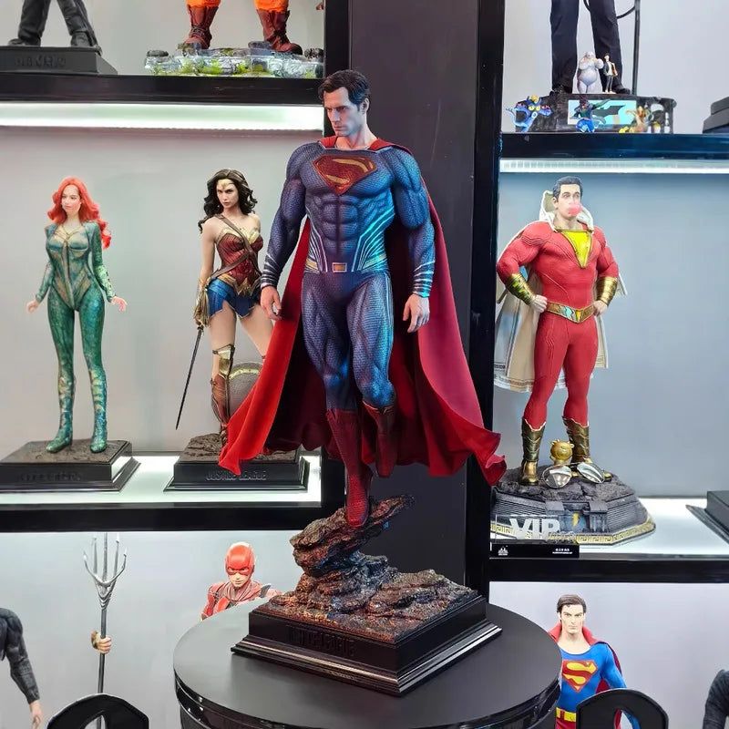 Super High Quality Dc Series Justice League Steel Man Superman Gk Statue Handmade Fashionable Model Ornament Birthday Gift Gift