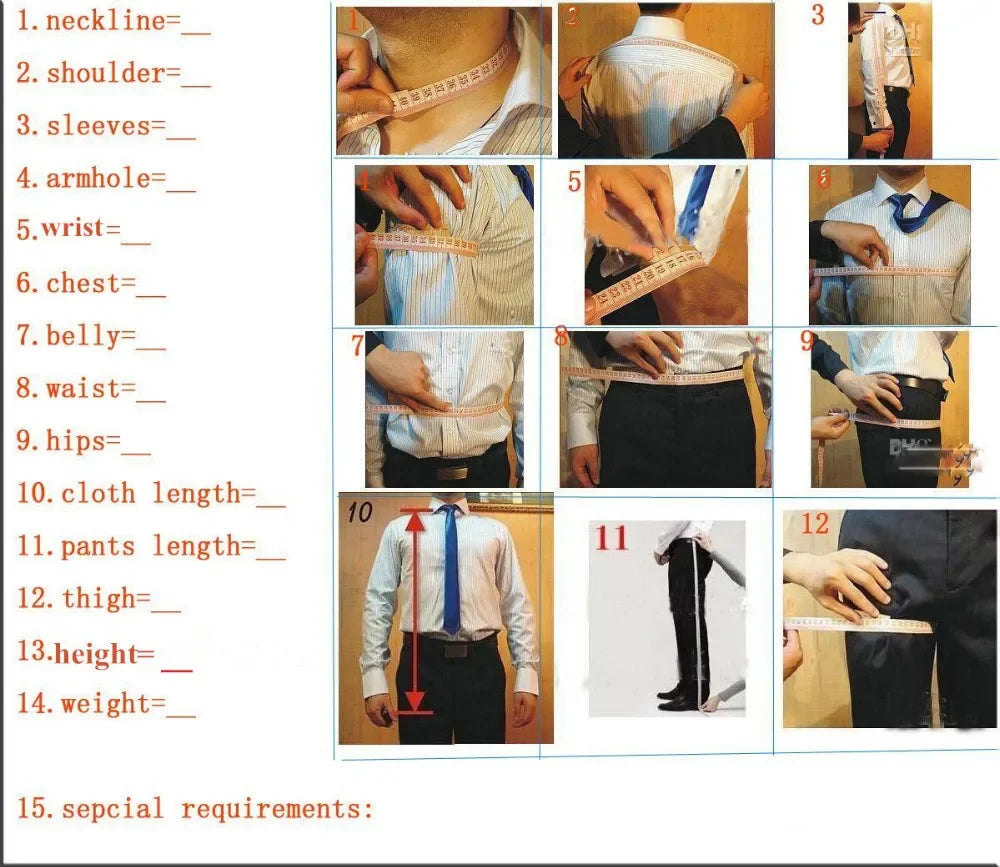 Green Navy Men's Suits 3 Pieces Slim Fit Suit Formal Business Groom Wear Wedding