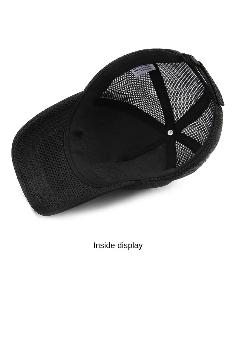 Big Head Plus Size Summer Mesh Baseball Cap for Men Women Trucker Breathable Hat Adjustable for Outdoor Sports Running