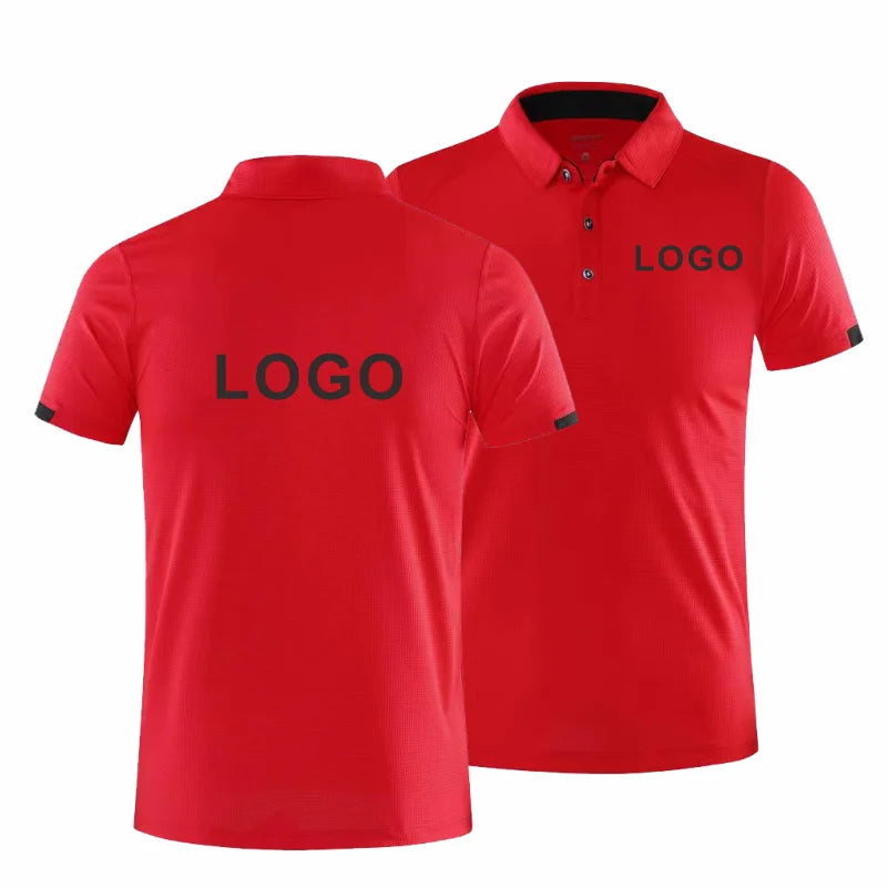 2023 Quick-drying Sports Polo Shirt Custom Design Company Brand Logo/Print Embroidery Breathable Lapel Short Sleeve Tops S-4XL