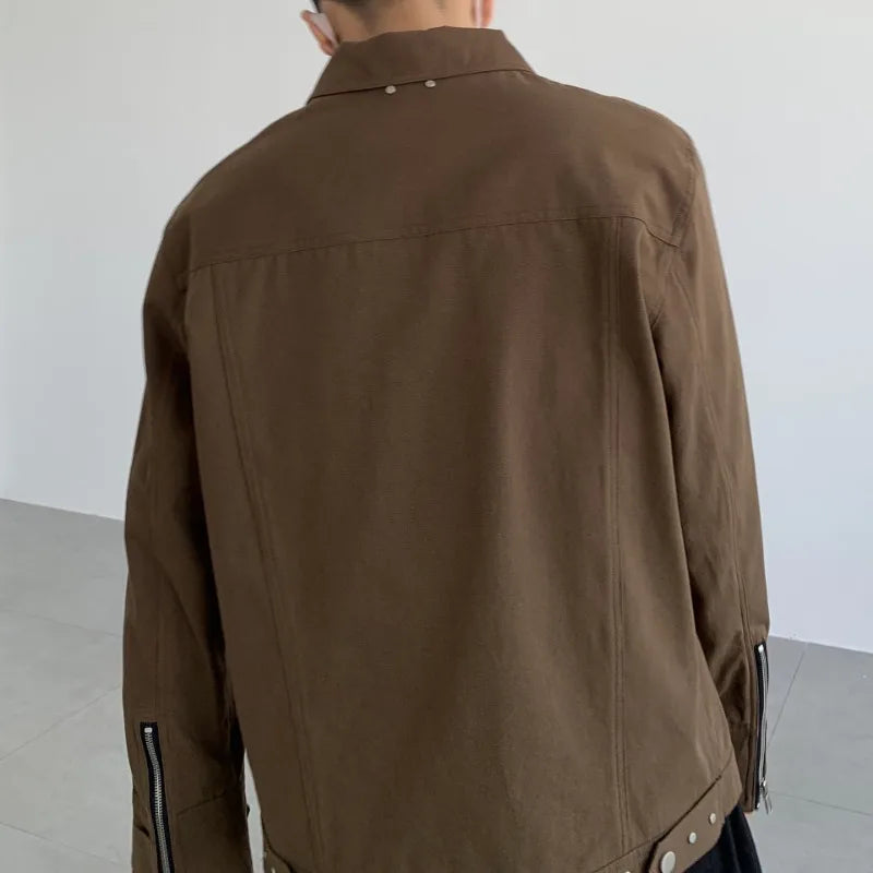 Washed-out Vintage Jacket Spring and Autumn Vintage Coat Men's New High Street