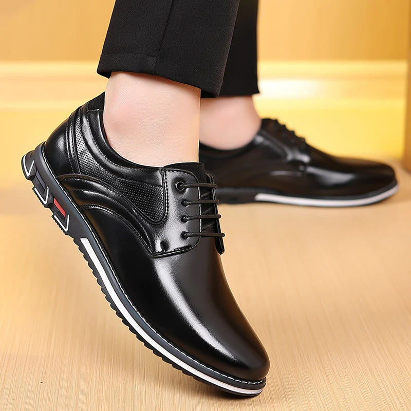 Trending Dress Shoes for Men Lace Up Oxfords for Male Wedding Party Formal Style Shoes Business Casual Leather Shoes for Men