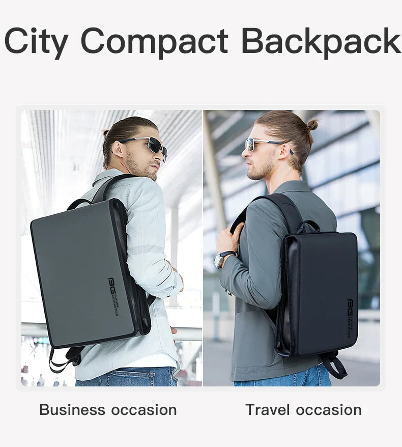 BANGE New Design Men Backpack Waterproof Fits for 14.1 inch Laptop Bag Teenager Travel Bag School Bag City Business Backpack Man