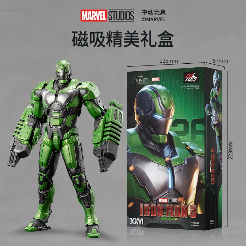 1:10 ZD Toys Iron Man MK38 Igor MK25 Striker MK26 Gamma MK36 Peacemaker MK40 MK15 Sneaky Action Figure Collections Gift
