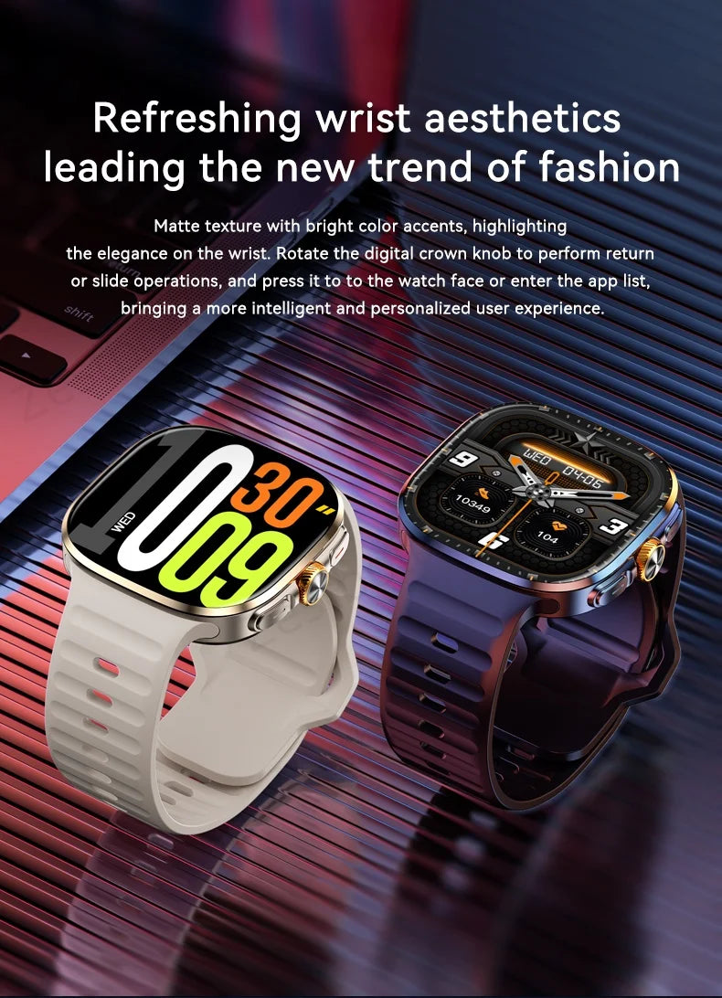 M99 Smartwatch 2.4inch Larger Amoled Screen 12 Panel Menu Smart Watch With 190° Rotating Camera 2100Mah Battery Android 10.0 OS