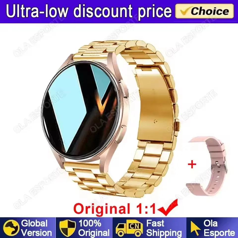 New Smart Watch 1.32 inch HD AMOLED Screen Bluetooth Call Health Monitoring Alarm Clock Fashion Watch Men Women For Android IOS