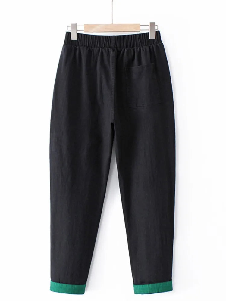 Women's Clothing Plus Size Jeans Spring Autumn Fashion High Waist Stretch Denim
