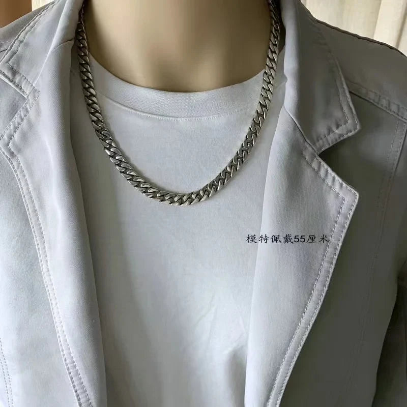 100% S925 Sterling Silver Necklace Bracelet Punk S925 Silver Jewelry Never Fade Carry certificate Men Women Jewelry Gifts