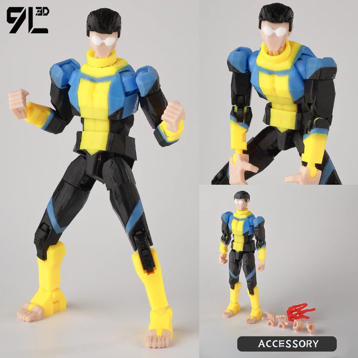9L3D Printed Invincible Boy Lucky13 Dummy13 Conquer LEX Allen Superheroes Anime Toys Action Figures Mannequin Model Ornaments