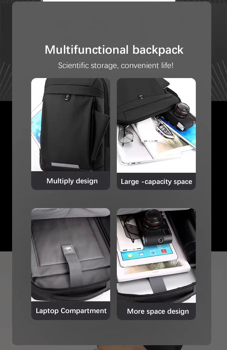 17 Inch Business Laptop Backpack Waterproof Notebook For Men School Book Bag Expandable Multifunction USB Charging Man Backpacks
