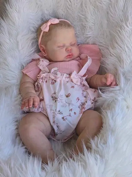 NPK 19-inch Reborn Girl Baby Doll - Hand-Painted Finish Soft Cloth Body Realistic Vinyl Pickle Doll High-Quality Collectible