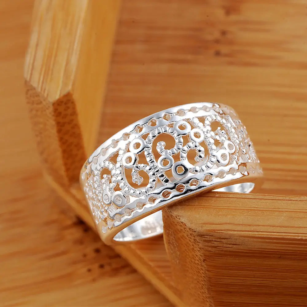 925 Sterling Silver Cute Charms Ring for Women Lady Wedding Party Gift Luxury