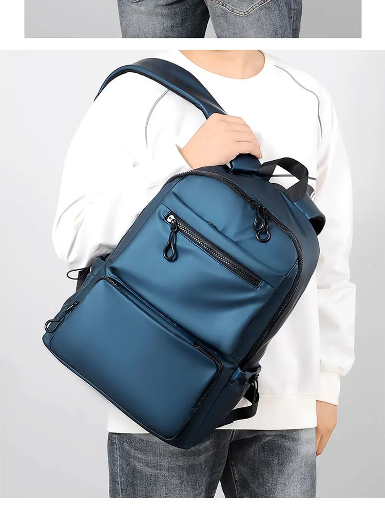 A 14 Inch Computer Backpack Large Capacity Simple Durable Men's Backpack Lightweight Men's Travel Backpack Student Schoolbag