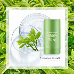 Green Tea Face Deep Cleaning Mud Solid Mask Stick Oil Control Smearing Mud Film Dispel Acne Blemish Mark Remove Blackhead Acne