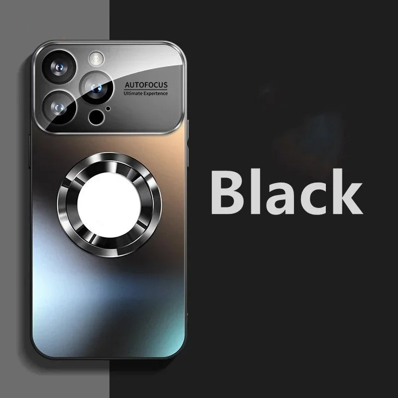 Luxury Titanium Metallic Color Matte Magnetic Case for iPhone 17 16 Pro Max 15 14 Plus 13 12 For Magsafe Wireless Charge Cover