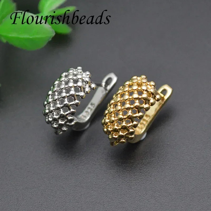 Nickle Free Anti-rust Real Gold Plating Metal Earring Hooks Women Jewelry Making Components 30pieces