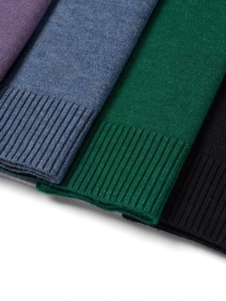 Autumn Basic Sweater Men Regular Fit Warm Knits Pullovers
