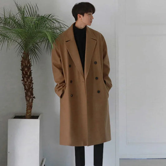 Autumn Winter Medium Length Coat Thickened Fashionable Woolen Coat