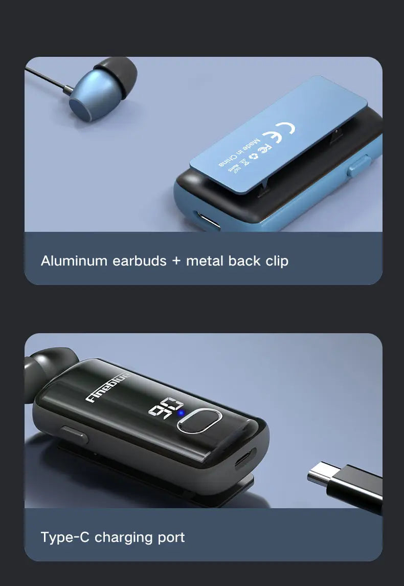 Fineblue F580 Wireless Earphone Bluetooth 5.3 Retractable Portable Headset Calls Remind Vibration Sport Run Headphone F920 F520