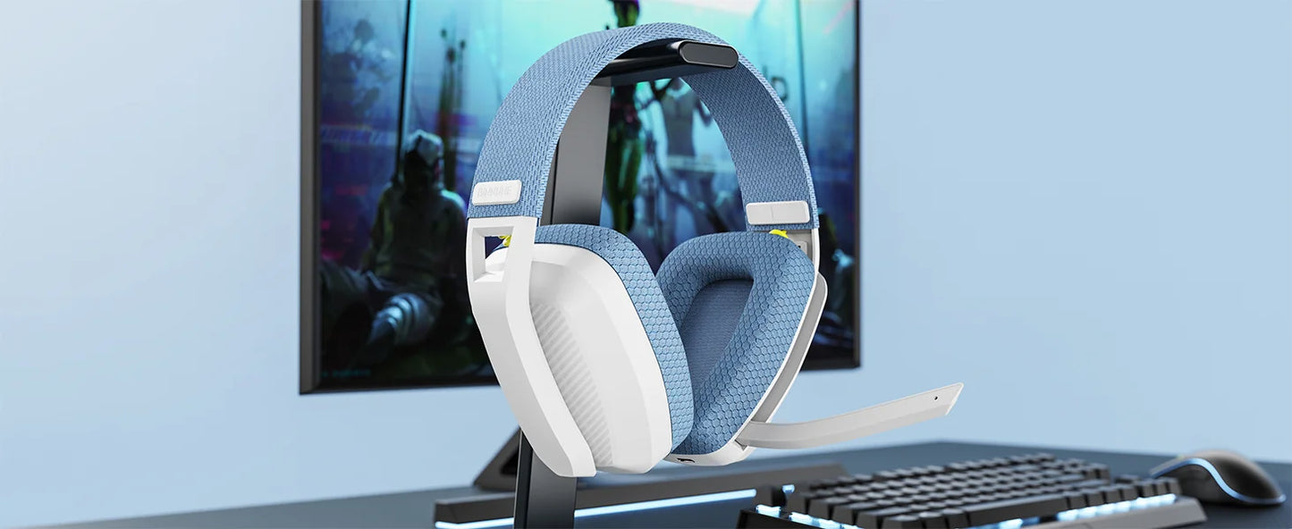 BINNUNE BW06 Bluetooth Headsets Gamer with Mic Wireless 2.4GHz Gaming Headphones with Microphone for PS5 PS4 PC Mac Playstation