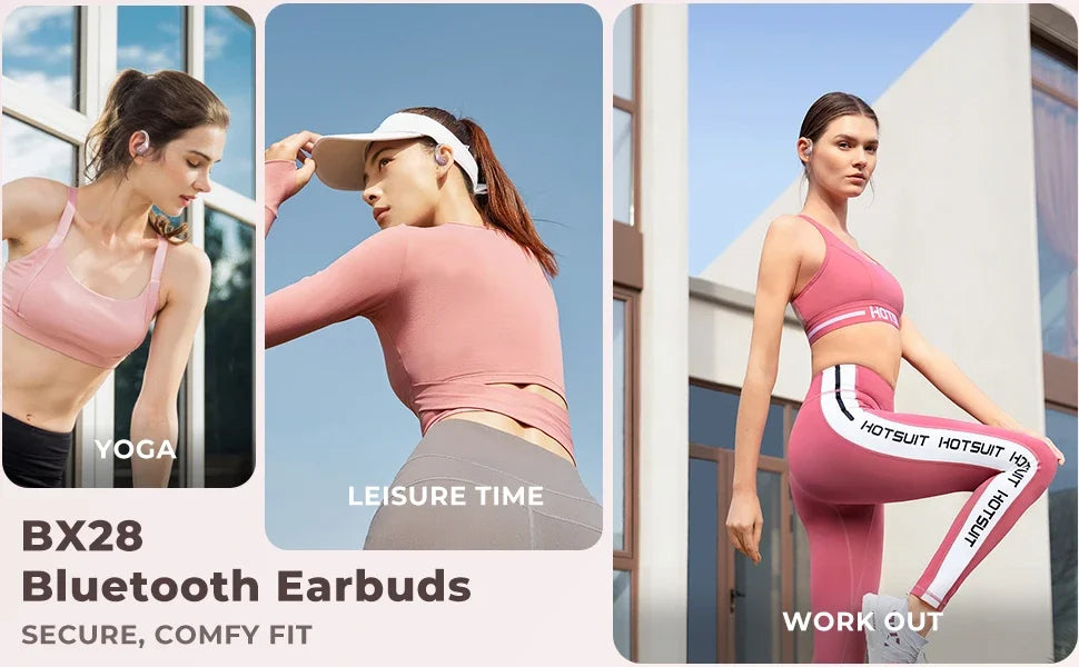 Sport Bluetooth 5.3 Earphones Earhook Headphones IPX7 Waterproof Wireless Earbuds 75 Hrs with LED Power Display Physical buttons
