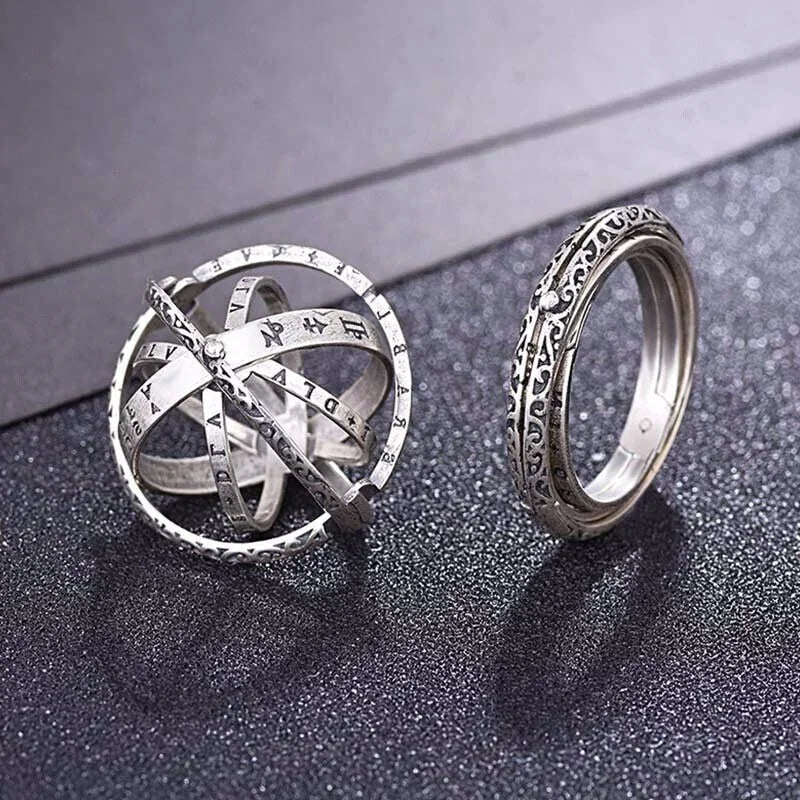 Metamorphic Astronomical Ball Ring for Men and Women Reversed Metamorphic