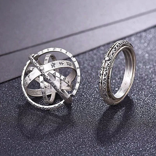 Metamorphic Astronomical Ball Ring for Men and Women Reversed Metamorphic