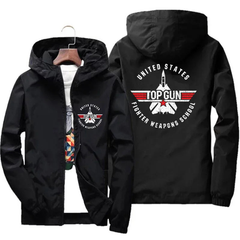 Mens Pilot Hoodies: Slim Fit Zipper | Hooded Jacket | Mens Aviator Jacket